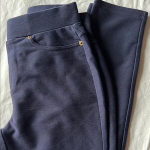 Stylish Navy Pants with Gold Accents